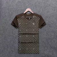 tee-shirts polos louis vuitton smil fit col-v brown